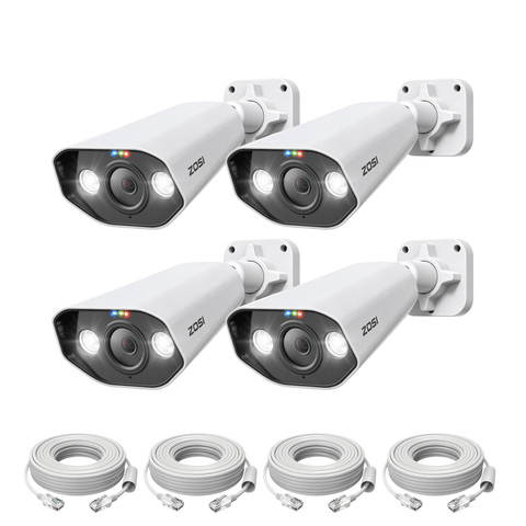 C182 4K PoE Camera with Smart Active Deterrence + 60ft Ethernet Cable