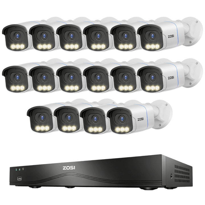 C186A 4K 16 Channel True Color Night Security System + 16CH PoE