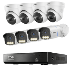 C225 & C186A 4K 8CH PoE Security Camera System + 2TB Hard Drive