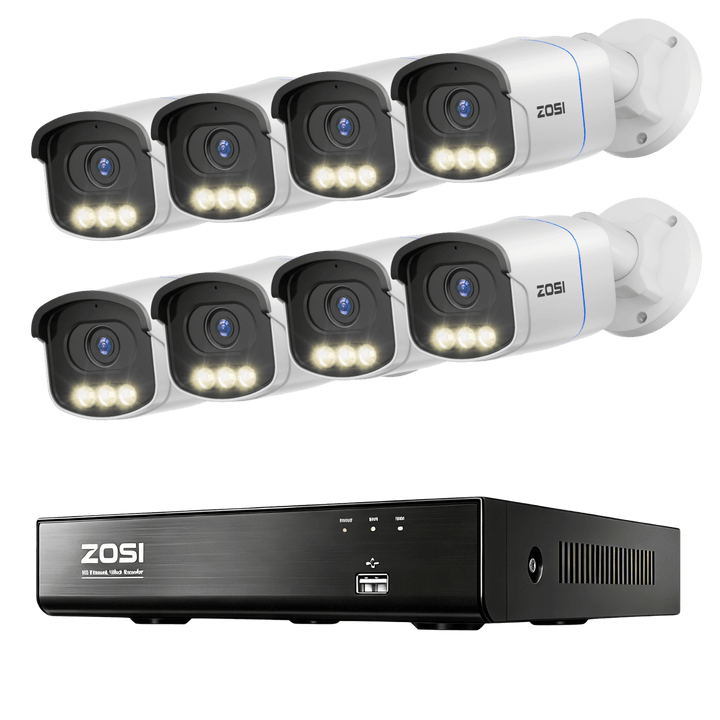 C186A 4K 8CH PoE Security System with Full-Color Night + 2TB Hard