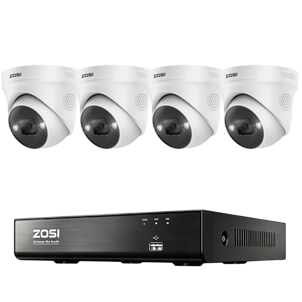 C225 4K 8CH PoE Security Camera System + 2TB Hard Drive