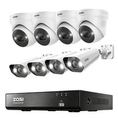 C182 & C225 4K 8CH PoE Security Camera System + 2TB Hard Drive
