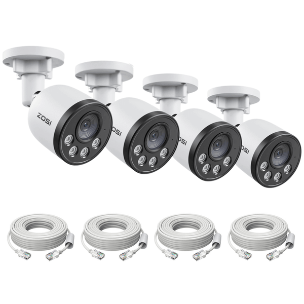 C180 4K PoE Camera with IR Night Vision + 60ft Ethernet Cable