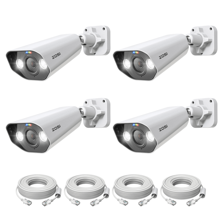 C182 4K Active Deterrence PoE Camera | Red & Blue Flashing Light