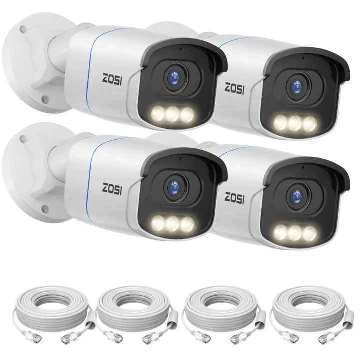 C186A 4K PoE Camera with True Color Night Vision + 60ft Ethernet