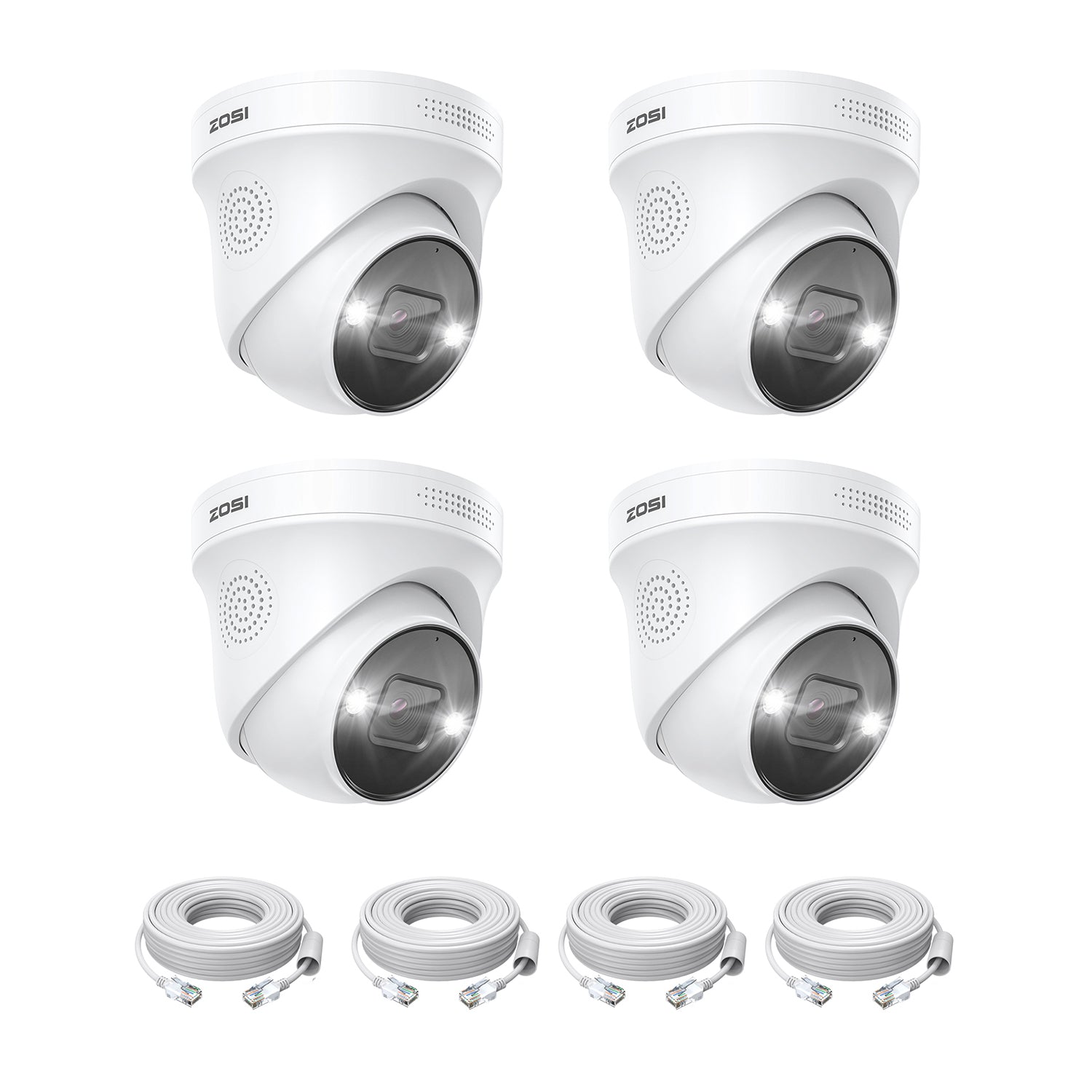 C225 4PCS 5MP Add-on PoE Camera + 60ft Ethernet Cable – Zosi