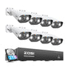 C182 5MP Security System + Up to 8 Cameras + 4K 8CH PoE NVR + 2TB HDD Zosi