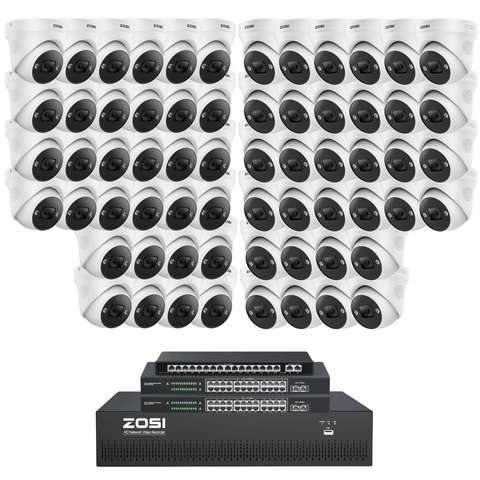 [Includes 16TB]C225 64 Channel 4K PoE Security Camera System for Business + 16TB (4*4TB)