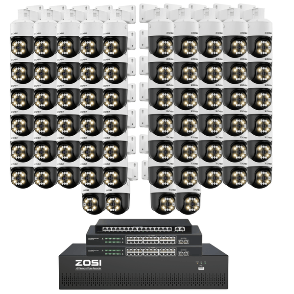 [Includes 16TB]C296 64 Channel PTZ 4K PoE Security Camera System for Business + 16TB (4*4TB)
