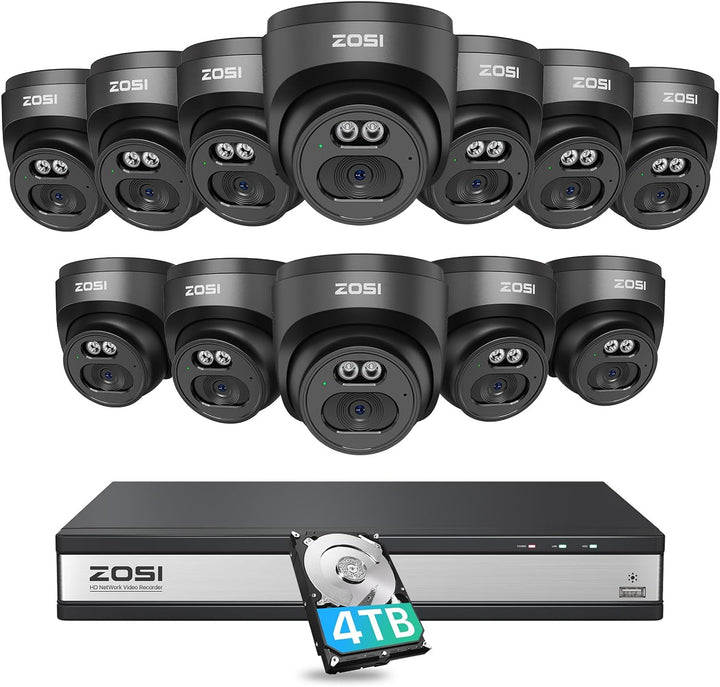 C220 4MP Security Camera System + 4K 16 Channel PoE NVR + 4TB Hard Dri ...