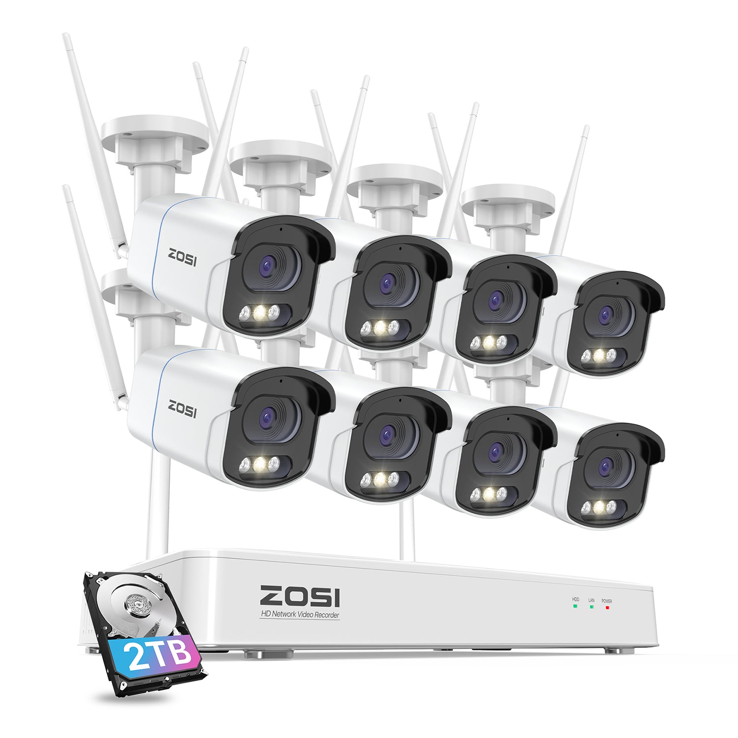 Pet Cam ZOSI 4MP WiFi PT Security Camera, Plug-in Pan/Tilt Outdoor