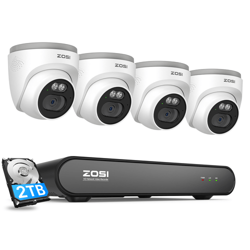 C220 4MP PoE Camera System + 5MP 8-Channel PoE NVR + 2TB Hard Drive
