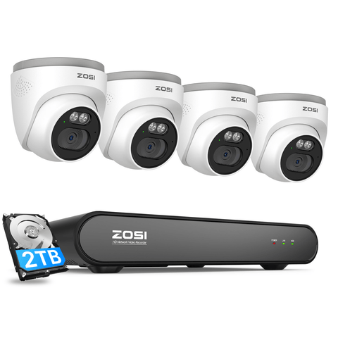 C220 4MP PoE Camera System + 5MP 8-Channel PoE NVR + 2TB Hard Drive