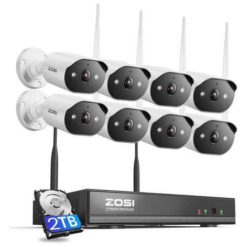 C302 3MP 8 Channel WiFi-6 Security Camera System + Up To 2TB HDD Local Storage