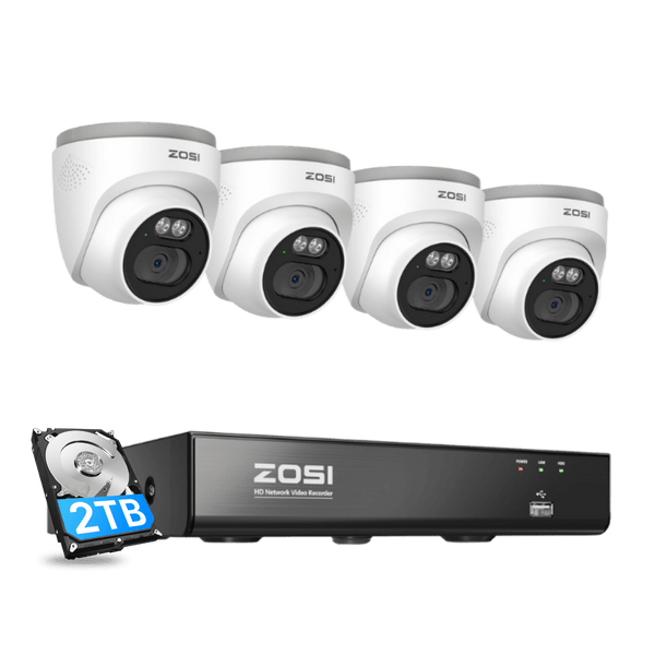 C220 4K 8CH PoE Security Camera System + 4K 8CH PoE NVR + 2TB HDD