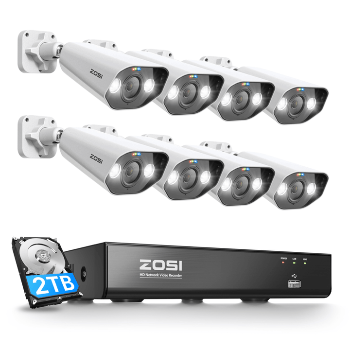 C182 4K Active Deterrence PoE Security System | 8CH NVR & Bullet
