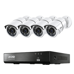 C261 5MP 8CH PoE Security System + 4K PoE NVR with 2TB Hard Drive