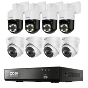C225 & C296B 4K PoE Security Camera System + 8CH NVR with 2TB Hard Drive