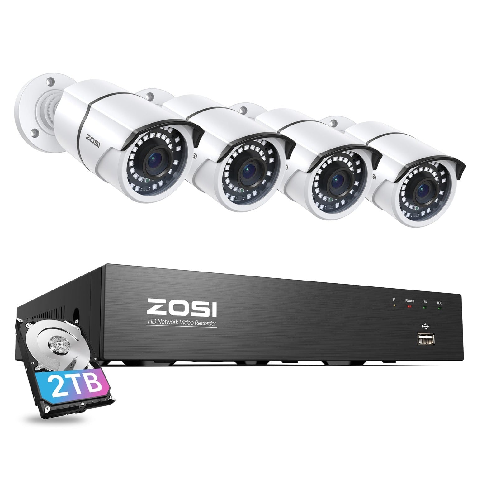 4K UHD 12MP Cam GW Security 8-Channel 5MP 2TB NVR Security