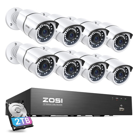 ZOSI Wi-Fi 防犯カメラ 4台セット NVR 3MP 監視カメラ 【公式通販】