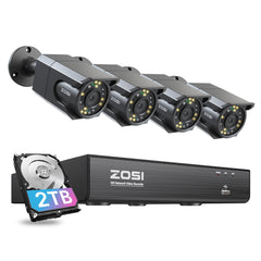 C105 4K 8CH PoE Security System with Audio + Up to 8 Cameras + 2TB Hard Drive