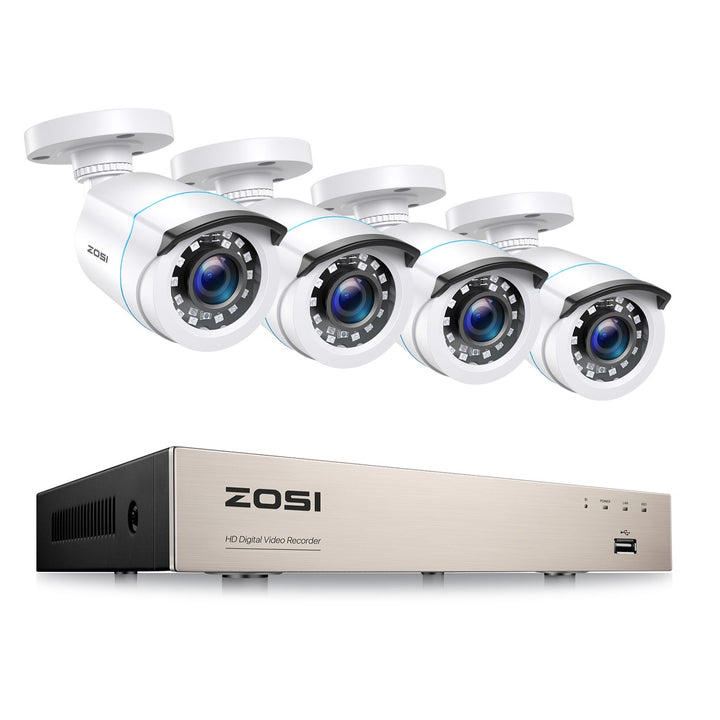 2MP 8CH DVR & C106 Camera - Analog Security System - ZOSI ZR08VN + ZG1062B  – Zosi