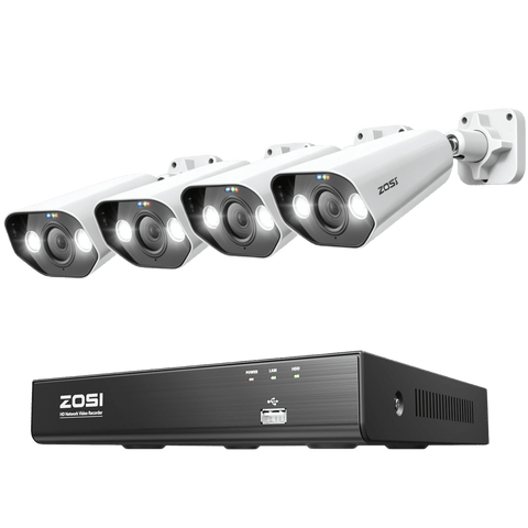 C182 4K PoE Security Camera System + 4K 8 Channel PoE NVR with 2TB Hard Drive