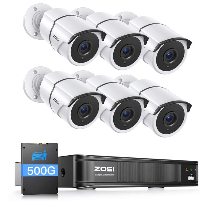 C261 2MP 8CH HD-TVI Security Camera System | One-Way Audio | ZOSI
