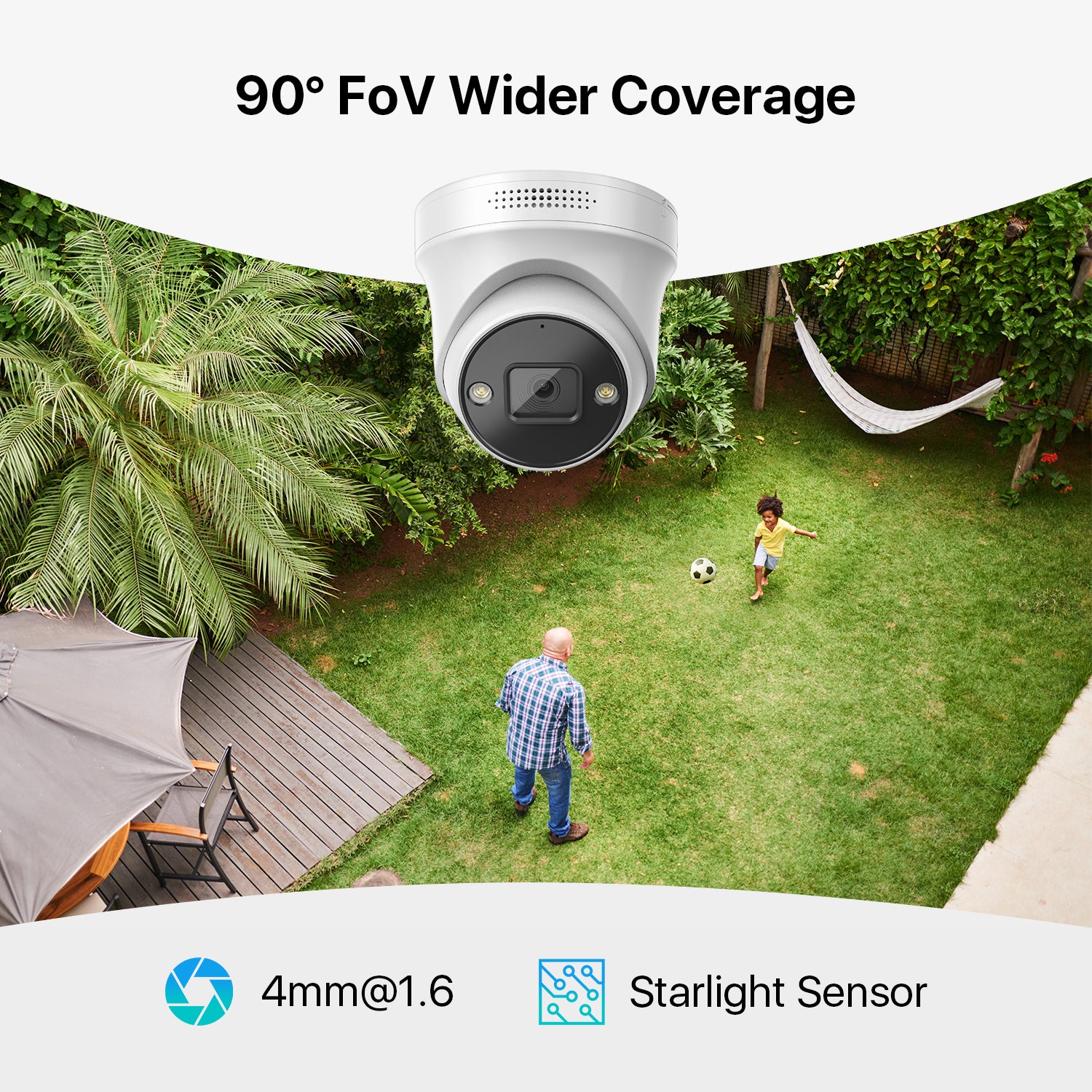C225 5MP PoE IP Camera with Starlight Night Vision - Zosi