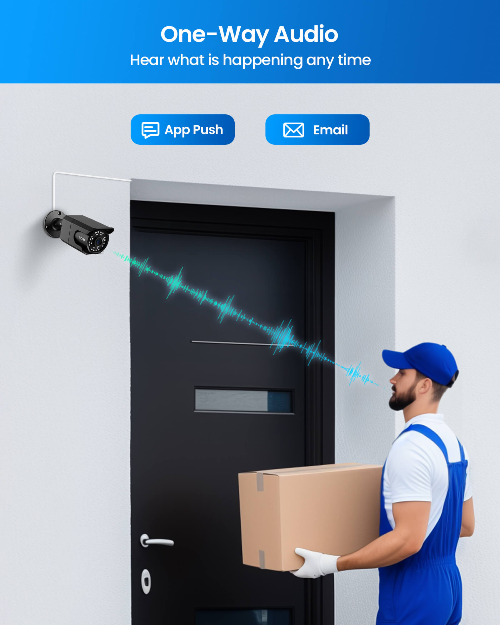 C105 4K 8 Channel PoE Security System 2TB HDD | Audio Record - Zosi