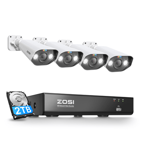 C182 4K PoE Security System + 4K 8 Channel PoE NVR + 2TB Hard Drive