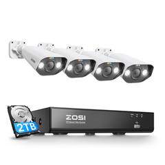C182 4K PoE Security System + 4K 8 Channel PoE NVR + 2TB Hard Drive