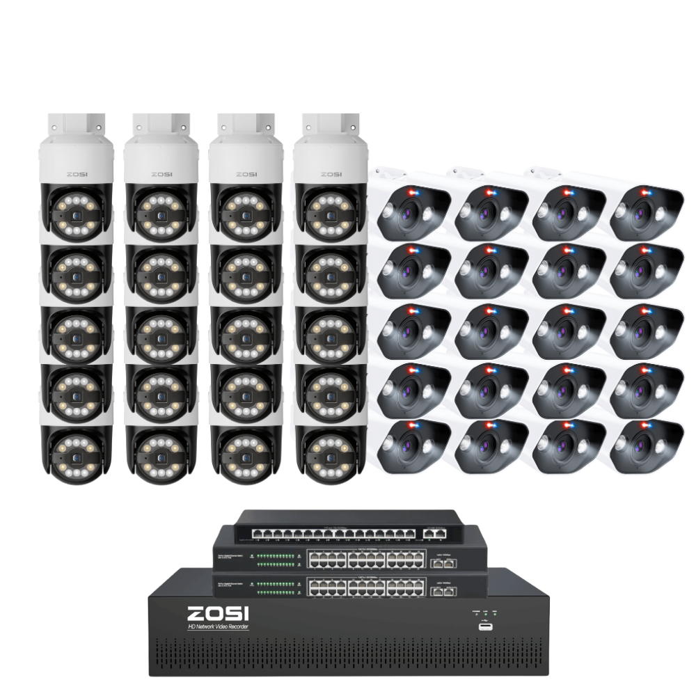 Includes 16TB]C296/C182 64 Channel PTZ 4K PoE Security Camera