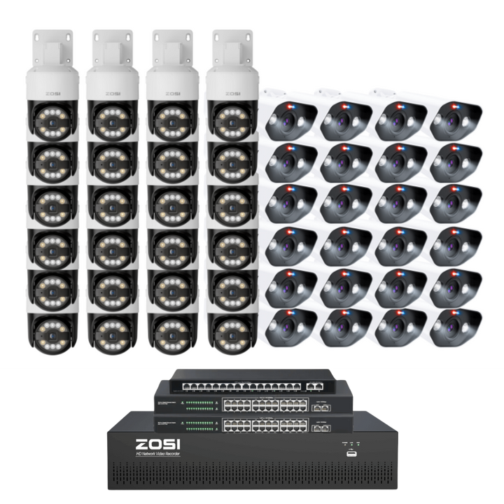 Includes 16TB]C296/C182 64 Channel PTZ 4K PoE Security Camera