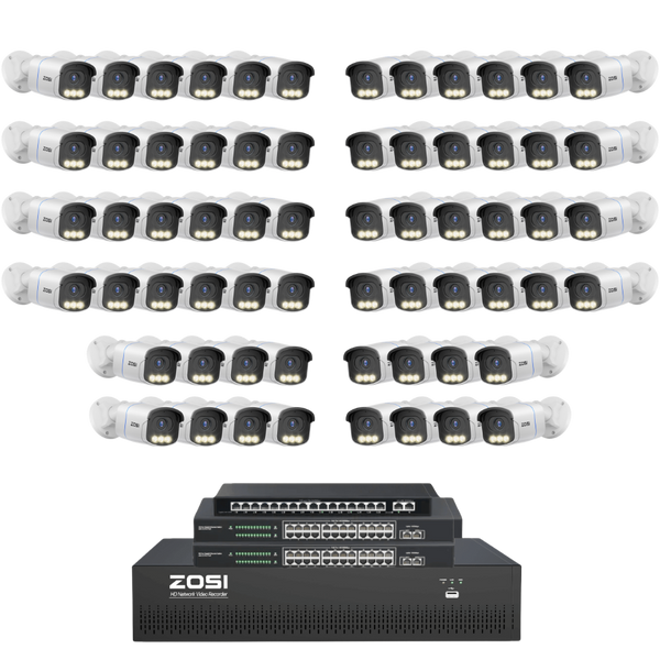 [Includes 16TB]C186A 64 Channel 4K PoE Security Camera System for Business + 16TB (4*4TB)