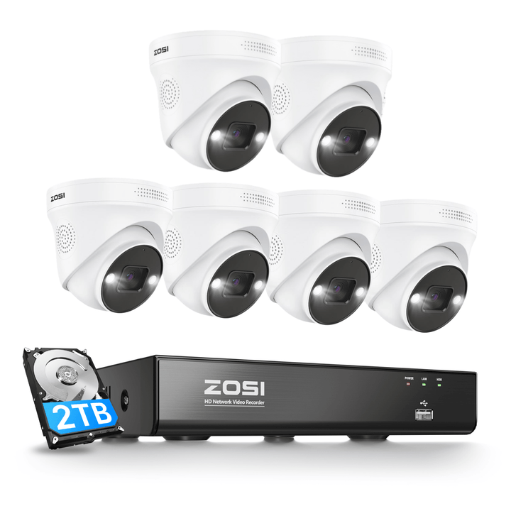 C225 4K 8CH PoE Security Camera System | Starlight Night Vision