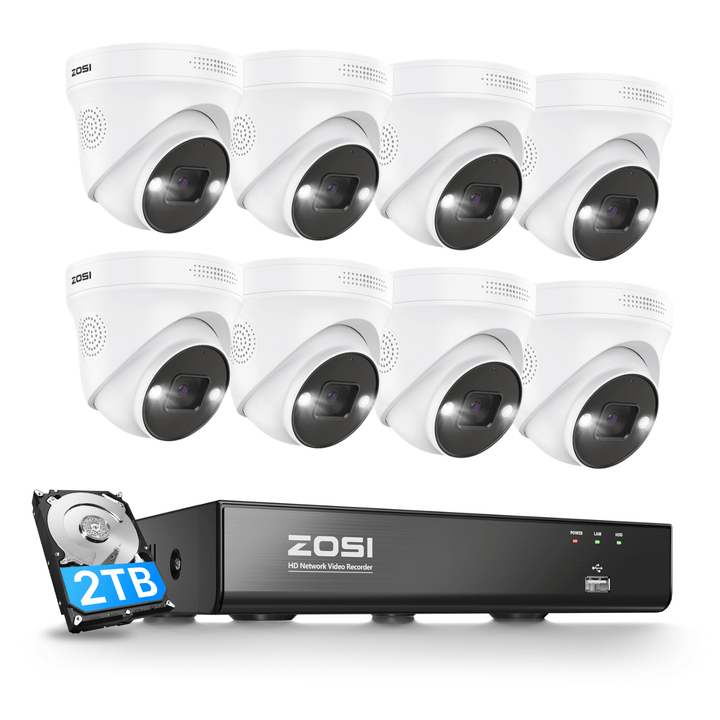 4K 8CH PoE Security System | C225 Starlight & C182 Active