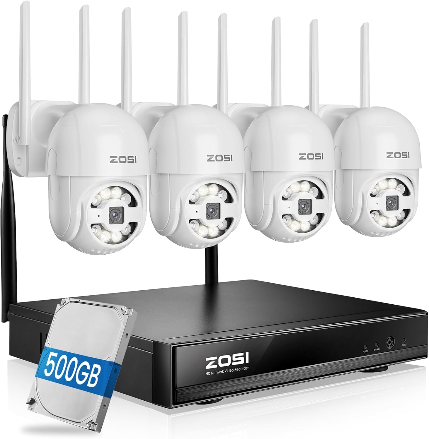 3MP 8CH Pan-Tilt WiFi Security System with C289 Cameras - Zosi