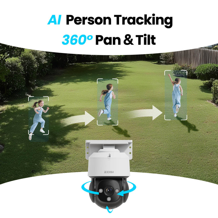 C290M 4K PT PoE Camera with IR Night Vision - Zosi