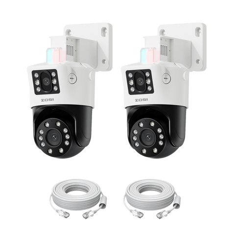 C298 Max 10MP PTZ Dual-Lens PoE Camera + 60ft Ethernet Cable