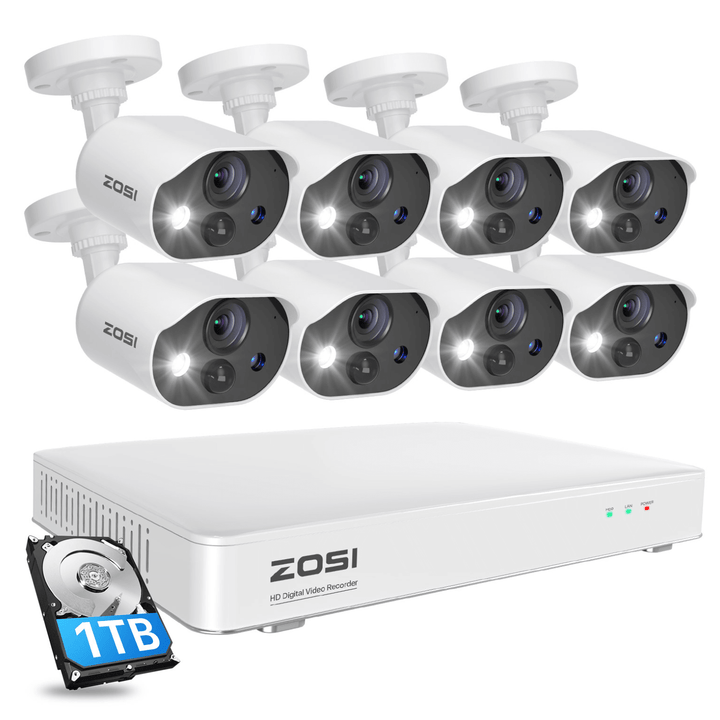 C303 1080P 8 Channel Security Camera System with Audio + 1TB HDD
