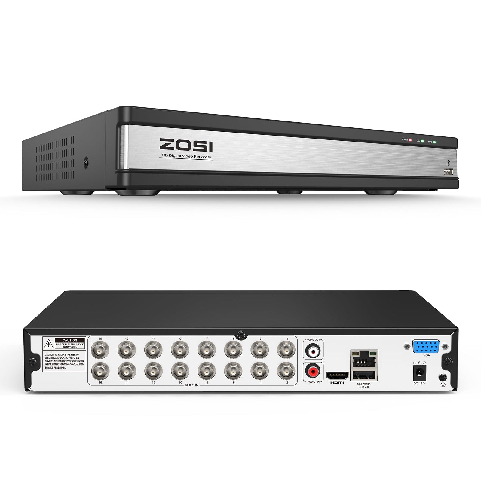 2MP 16CH Digital Video Reorder DVR | for ZOSI 1080p TVI/CVI/AHD
