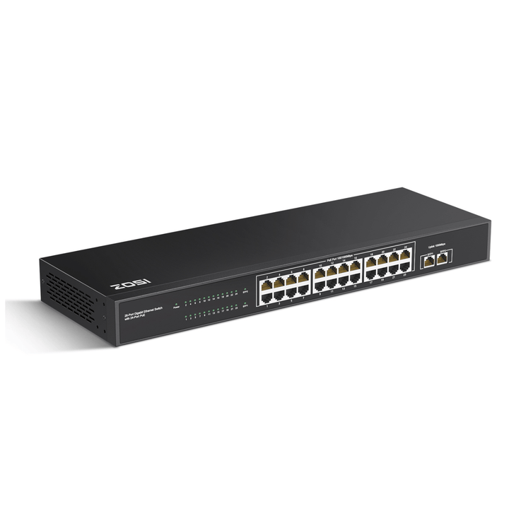 24 Port/16 Port/8 Port Gigabit PoE Switch - Zosi