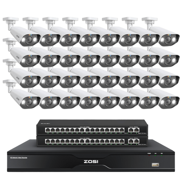 C182 32 Channel 4K PoE Security Camera System for Business + Up To 16TB HDD