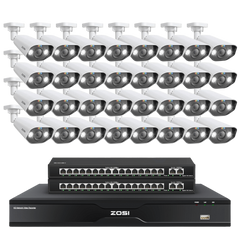 C182 32 Channel 4K PoE Security Camera System for Business + Up To 16TB HDD