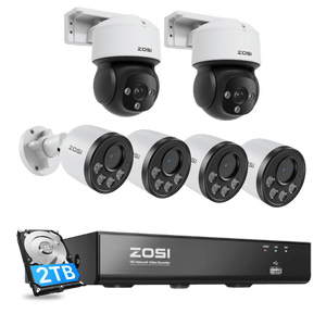 C180 & C290M 4K PoE Security Camera System + 4K 8CH PoE NVR + 2TB Hard Drive