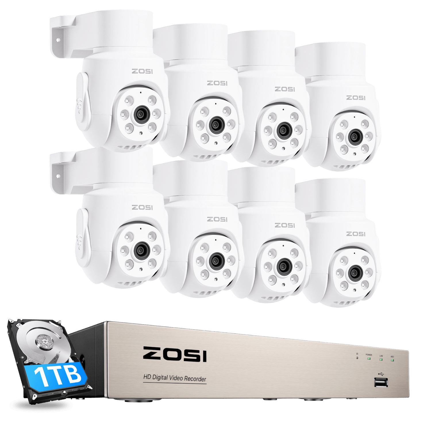 C280 5MP HD-TVI PTZ Security System with Audio + 8CH 5MP DVR