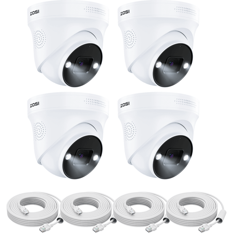 C225 2pack/4pack 4K Add-on PoE Cameras + 60ft Ethernet Cable