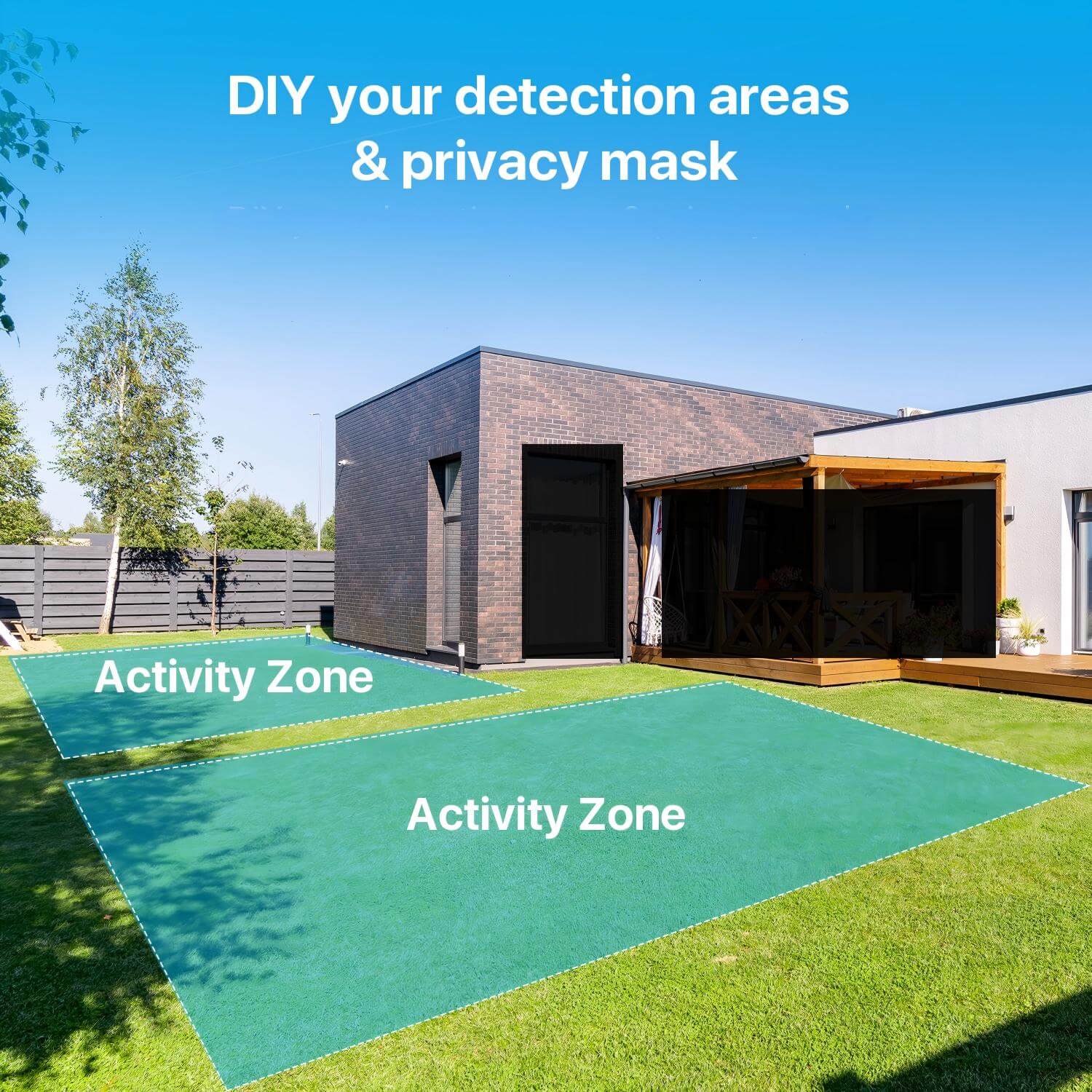 ZOSI custom detection zone and mask area settings