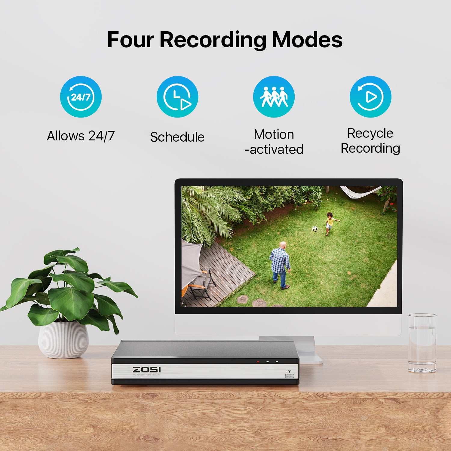 5MP 16CH PoE NVR & 4MP @25fps PoE Cameras & 4TB HDD - ZR16HK +